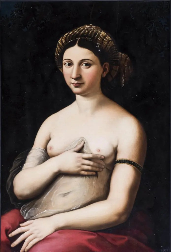 La fornarina, by Raffaellino del Colle, oil, 1525