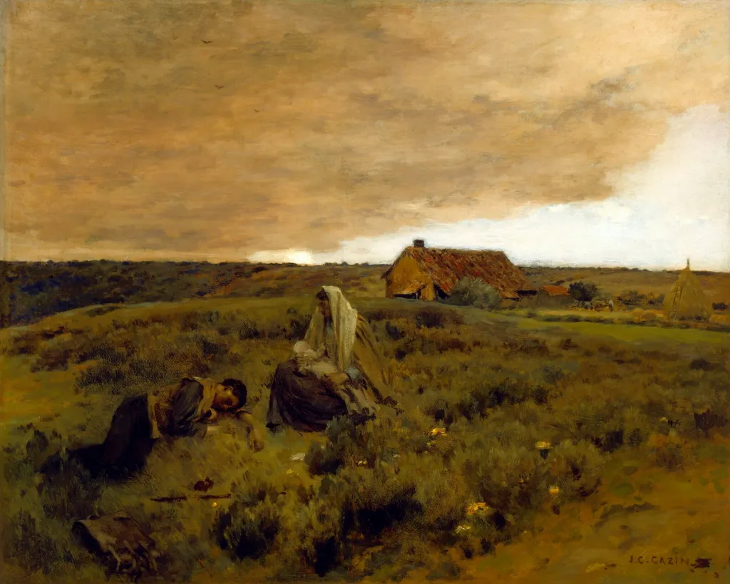 Weary Wayfarers, by Jean-Charles Cazin, oil, 1888