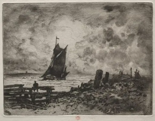 The Little Marine: Souvenir of Medway, by Félix-Hilaire Buhot, 1878