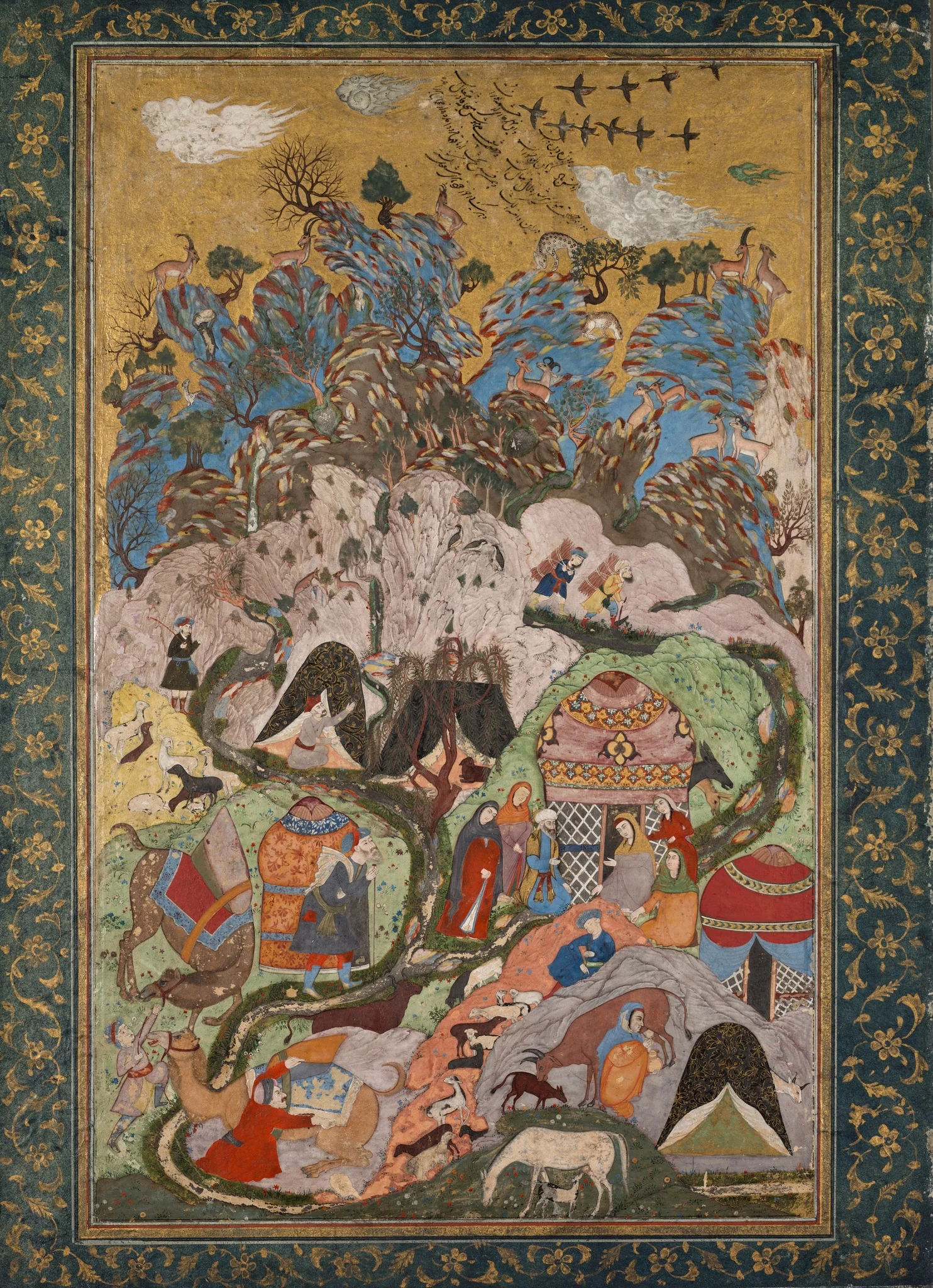 Encampment in the Mountains, detail