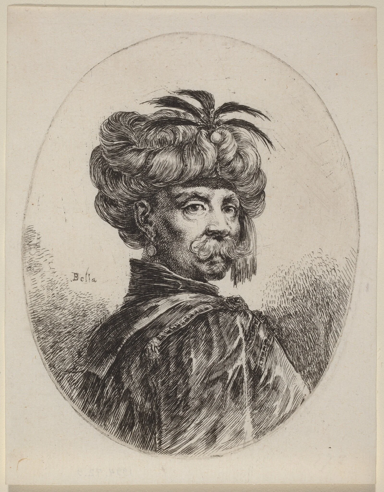 Moor in a Turban Trimmed with Five Feathers, detail