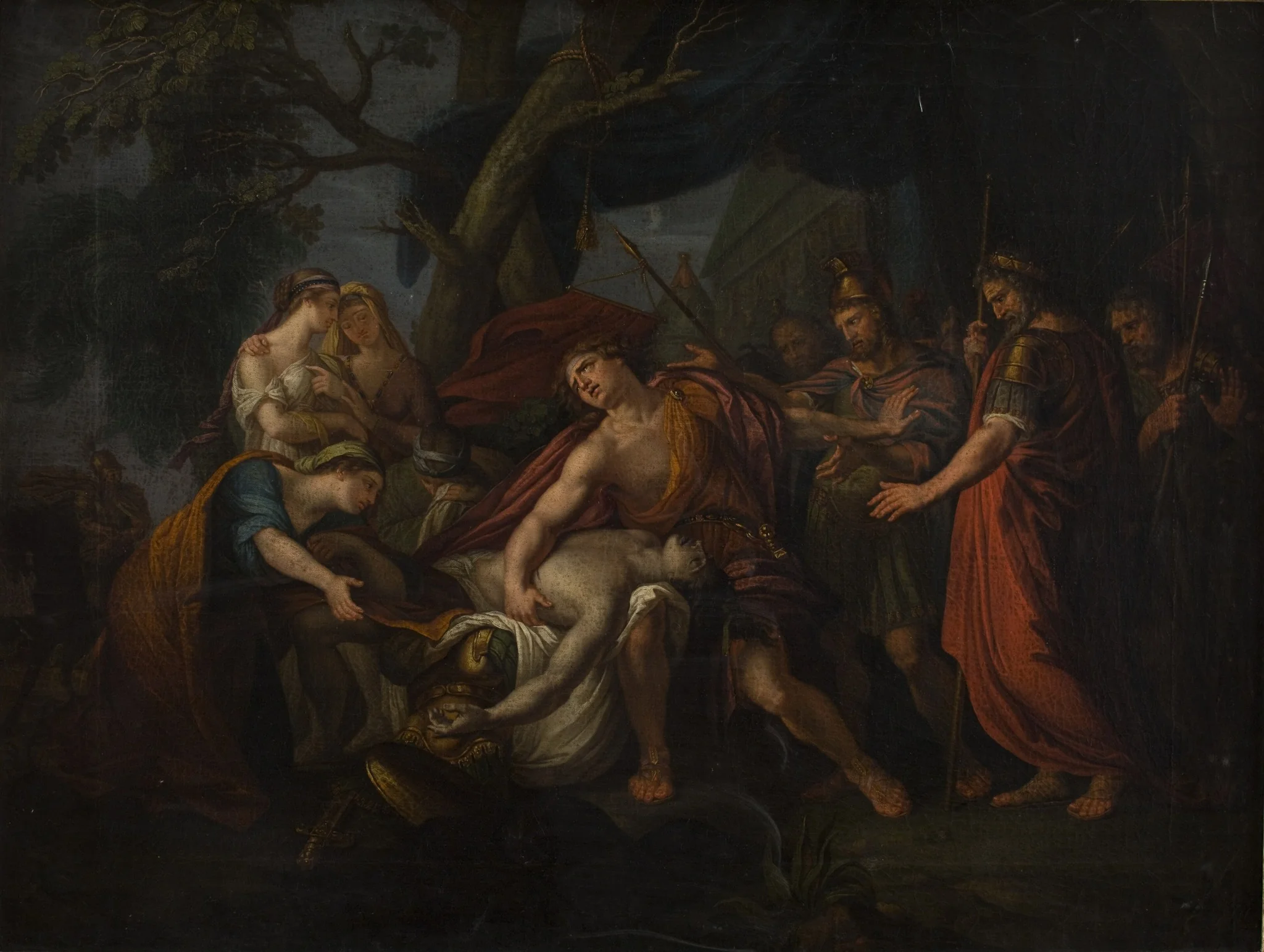 Achilles Lamenting the Death of Patroclus, detail