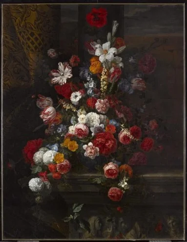 Nature morte de fleurs, detail
