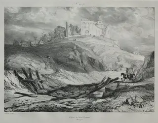 Église de St. Nectaire, by Eugène Isabey, 1831