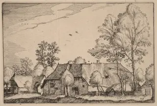 Large Farm, by Claes Jansz Visscher, ink, 1612