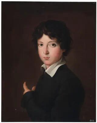 Retrato de un niño, by Zacarías González Velázquez, oil, 1822