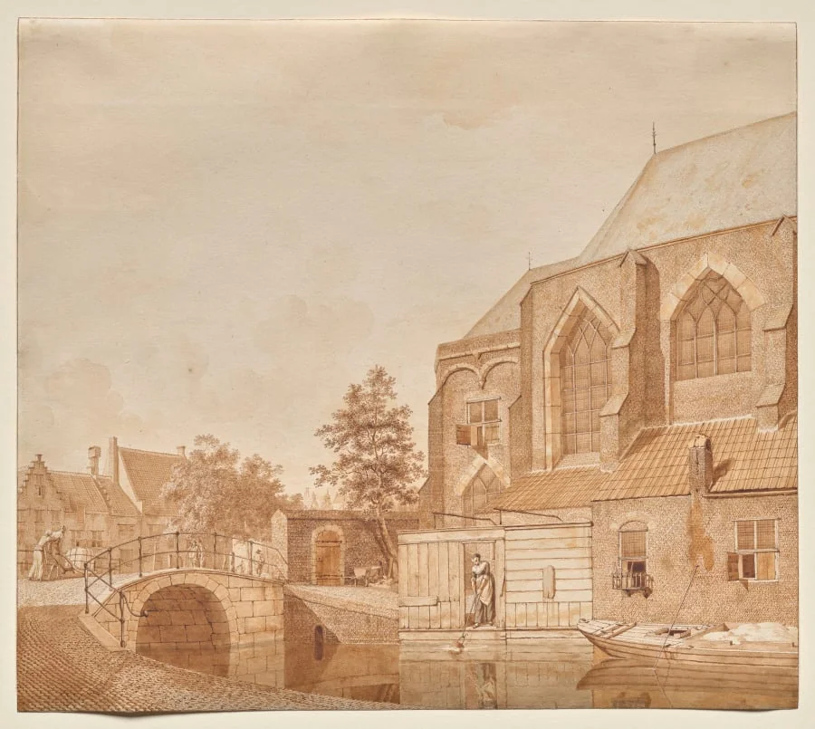 A View of the Nieuwe Kerk, Delft, detail