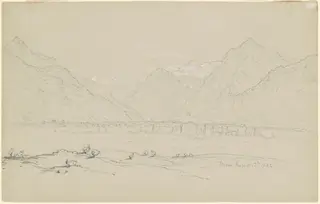 Weser, by John William Casilear, gouache, 1842