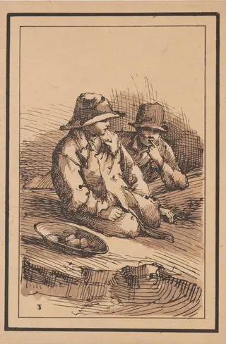 Rustic Figures: Two Boys, by Thomas Barker, 1801