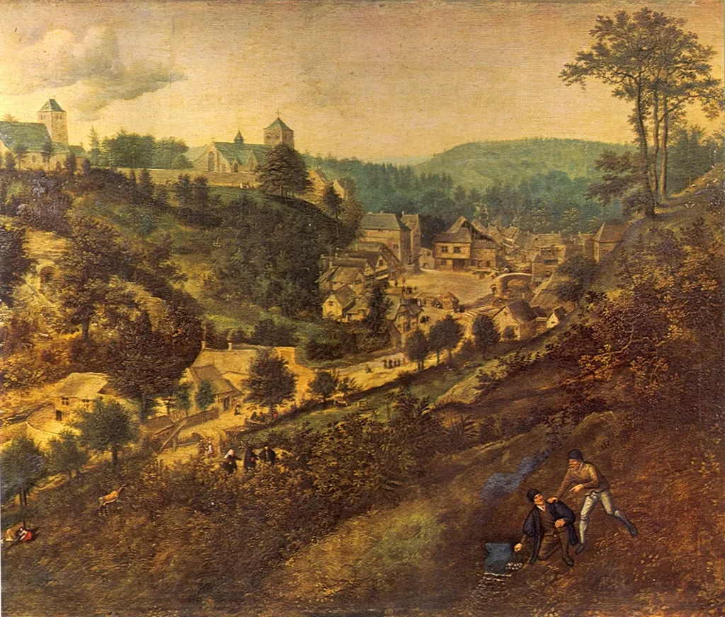 The Burtscheider valley near Aachen, by Lucas van Valckenborch, oil, 1570