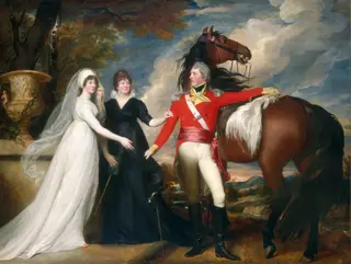 Colonel William Fitch and His Sisters Sarah and Ann Fitch, by John Singleton Copley, oil, 1800