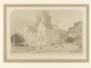 Church of Cheux, near Caen, by John Sell Cotman, 4