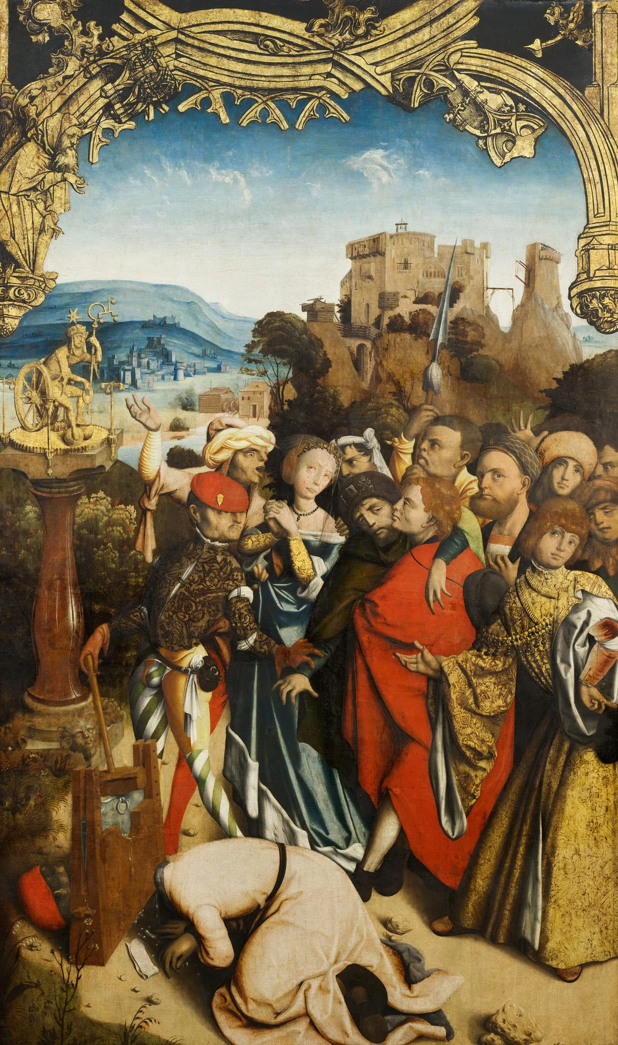 Martyrium der hll. Cantius, Cantianus und Cantianilla (Innenseite); Auferstehung Christi (Außenseite), detail