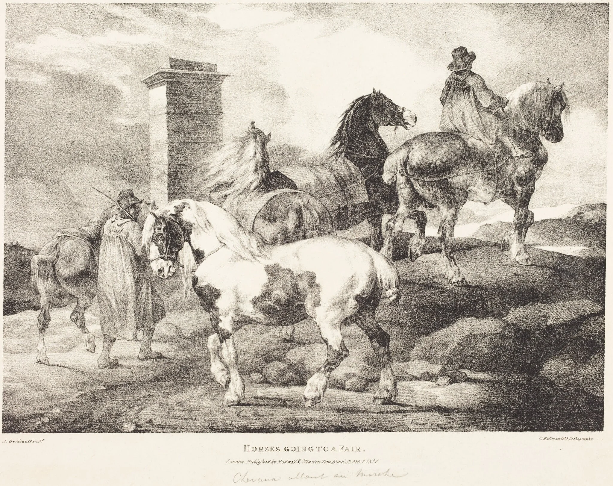 Horses Going to a Fair, detail