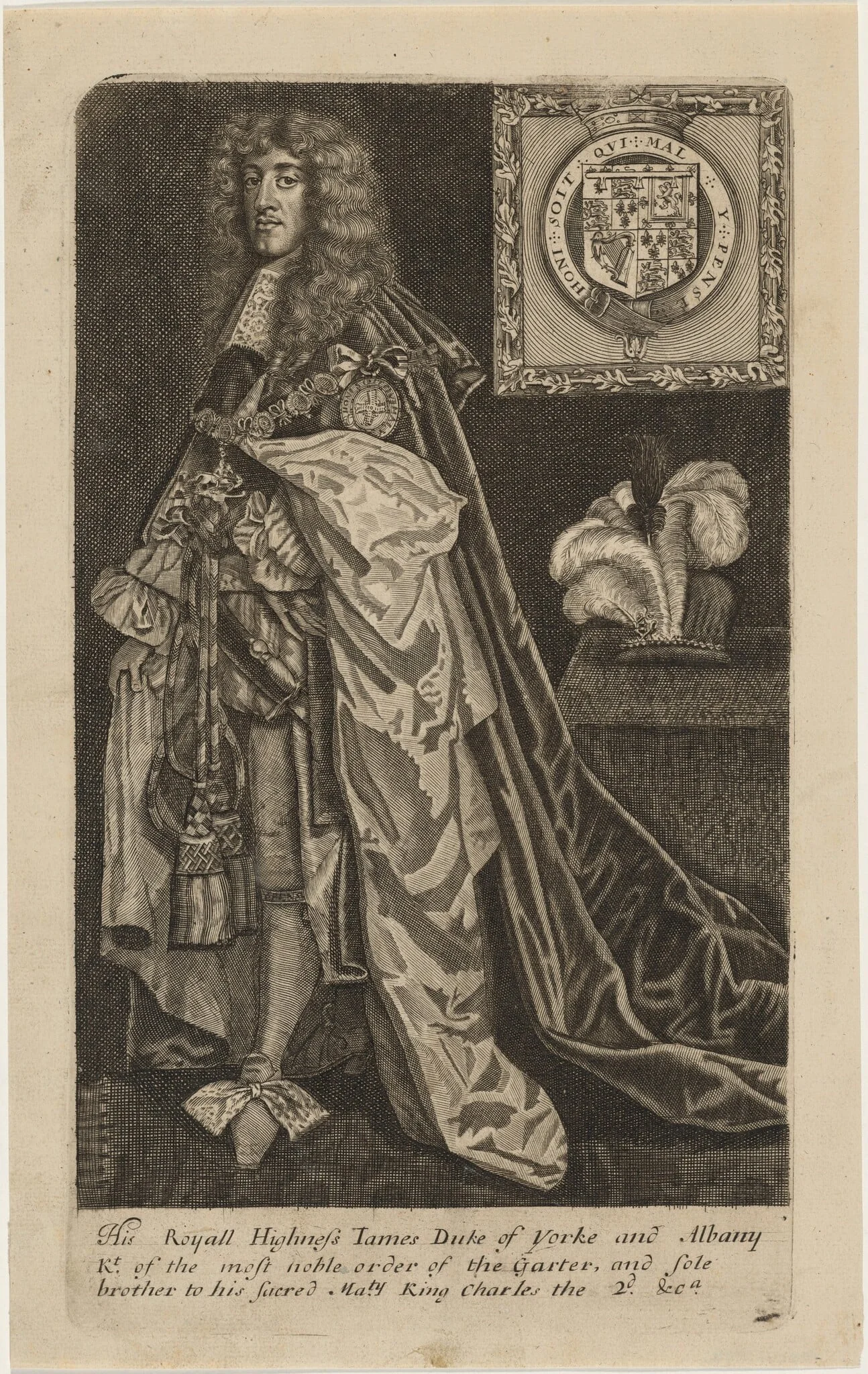 James II as Duke of York, detail