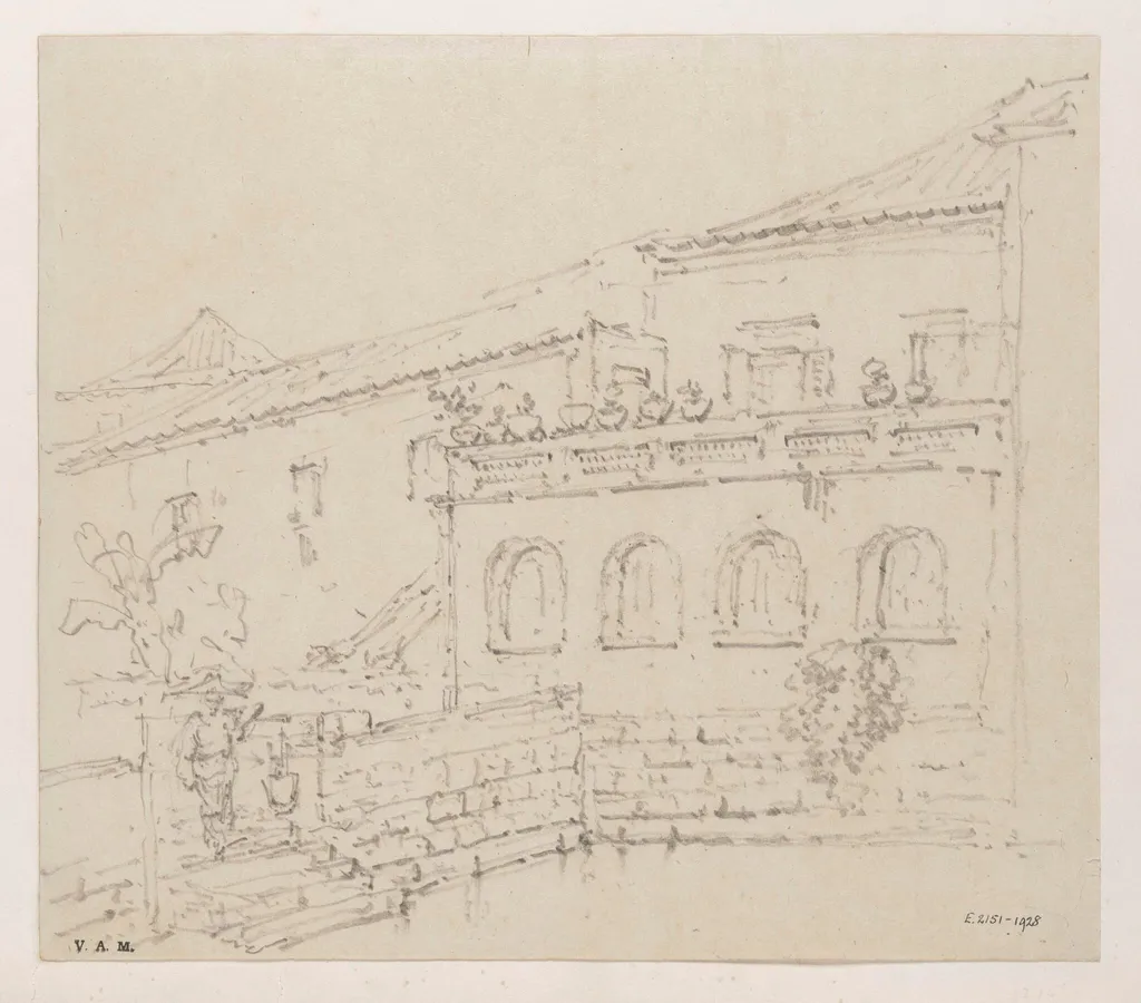 Adjacent houses, Macau, by George Chinnery, 19