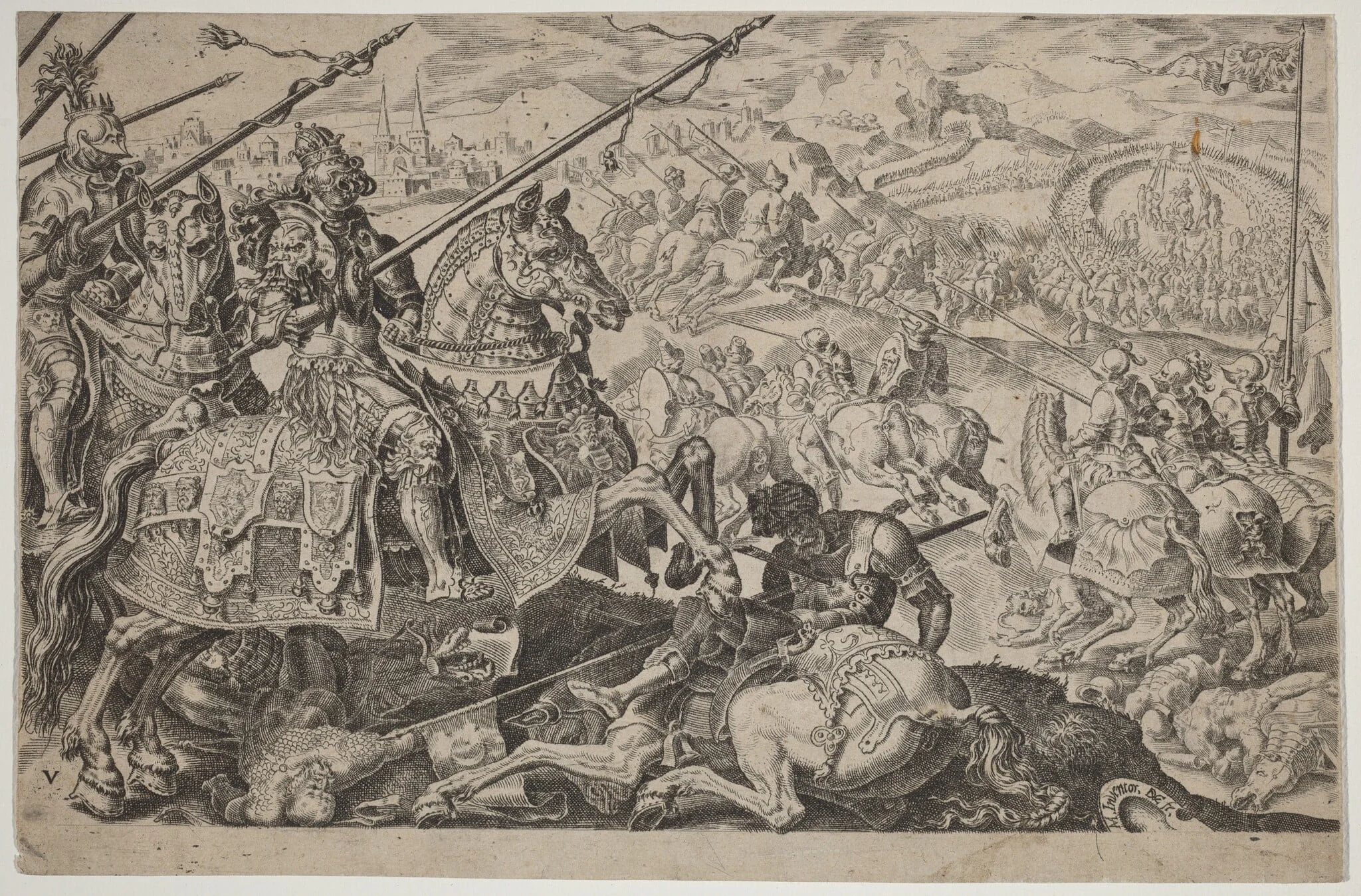 Suleiman the Magnificent Forced to Raise the Siege of Vienna, detail