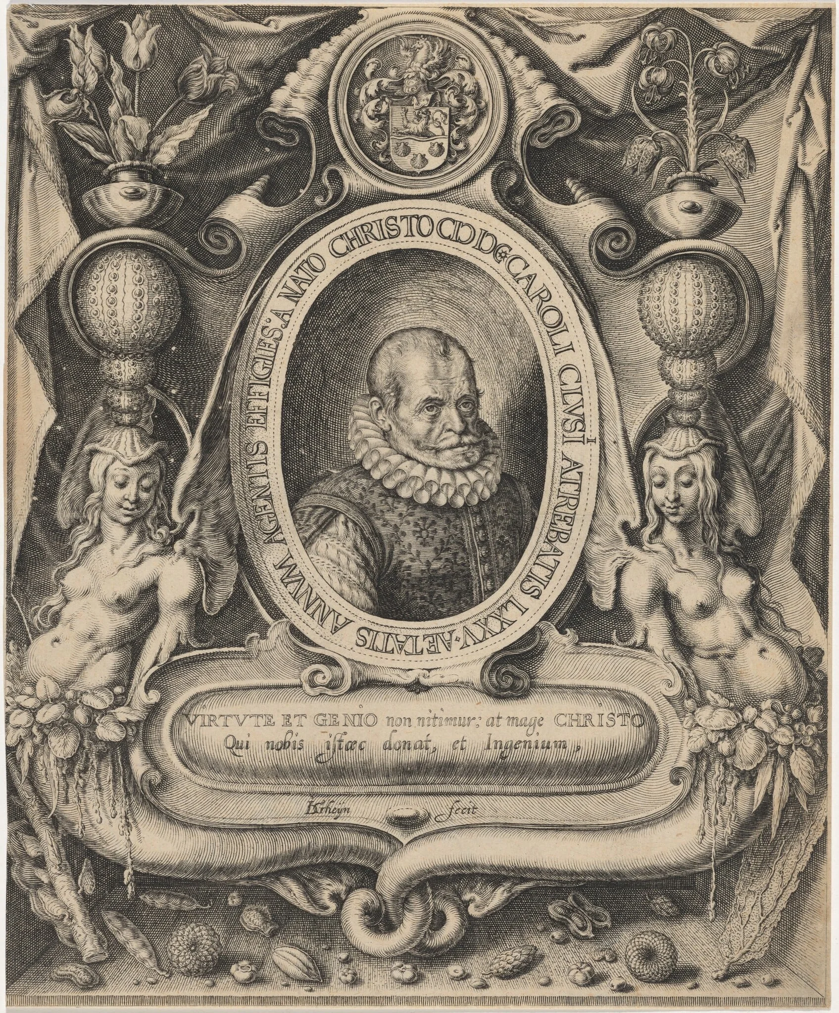 Carolus Clusius, Professor of Botany at Leyden, detail