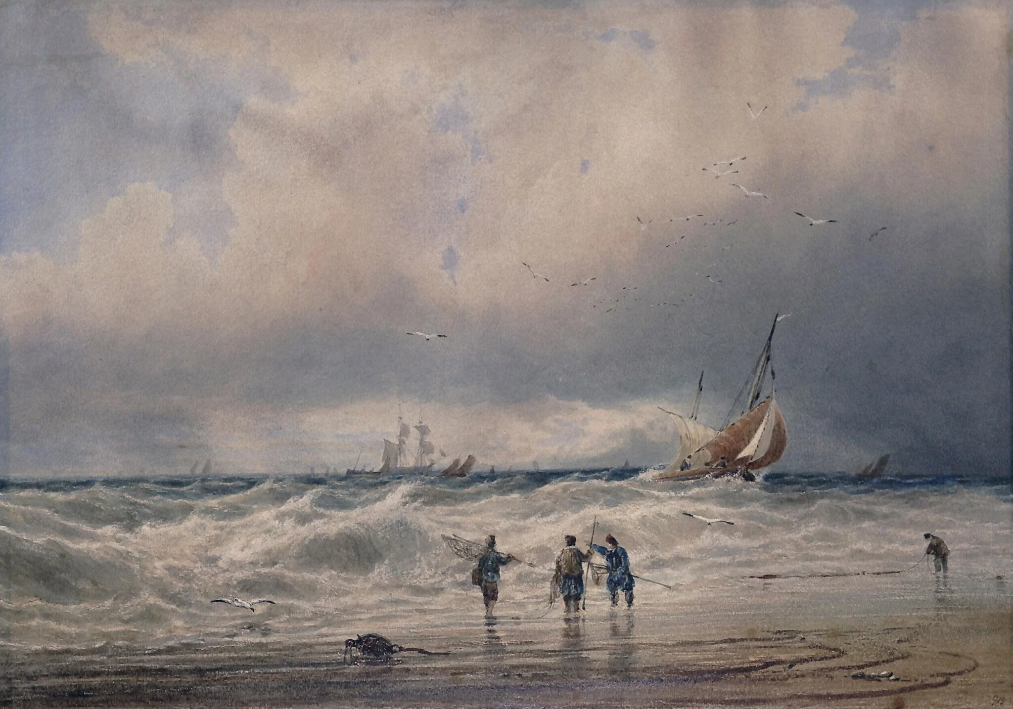 Sea view, with shipping, detail