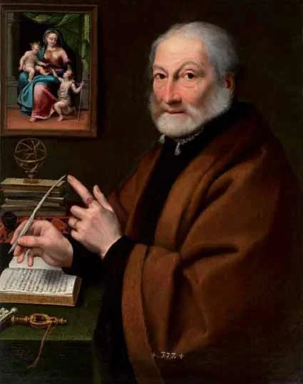 Portrait of Giovanni Battista Caselli, detail