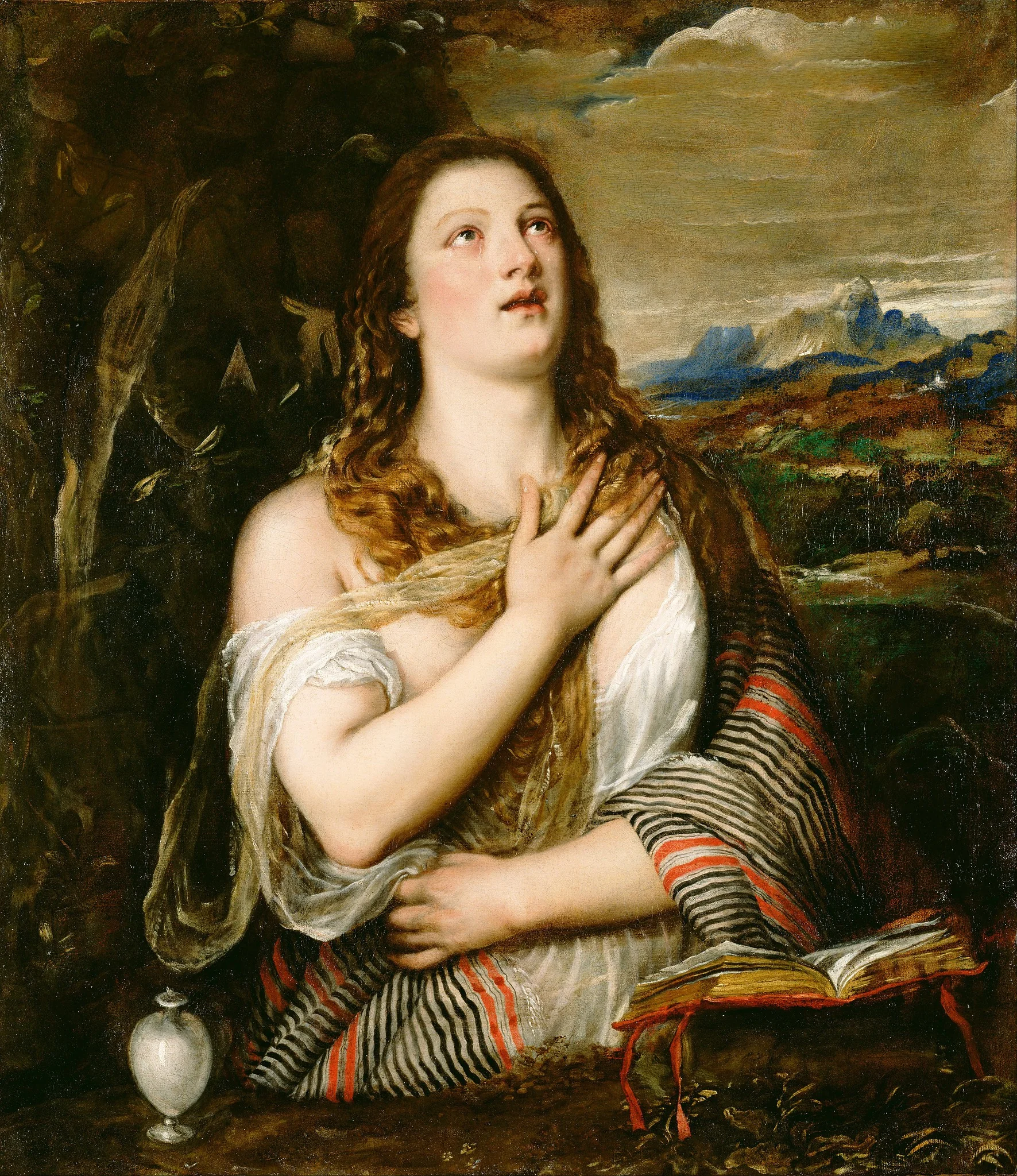 The Penitent Magdalene, detail