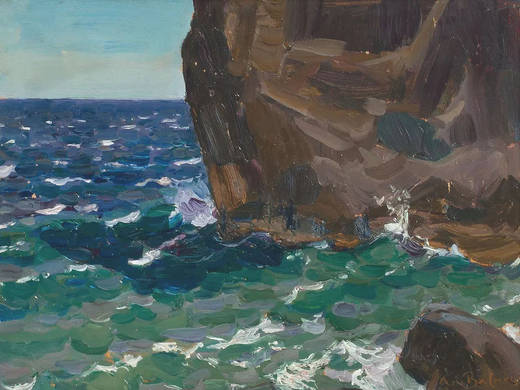 Crimea. Surf at the Diva Rock, by Apollinary Vasnetsov, oil, 1906
