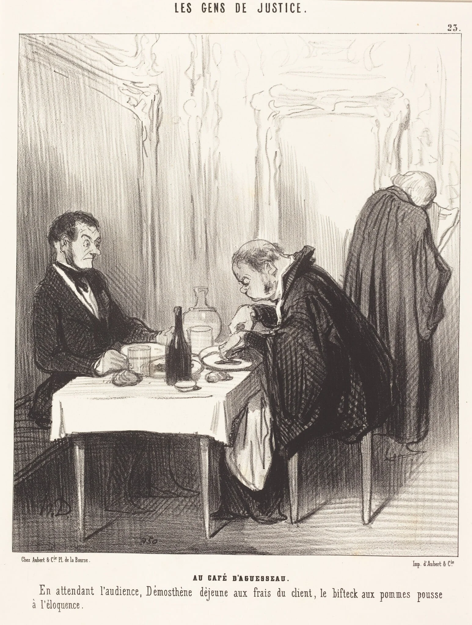 Au Café d'Aguesseau, detail