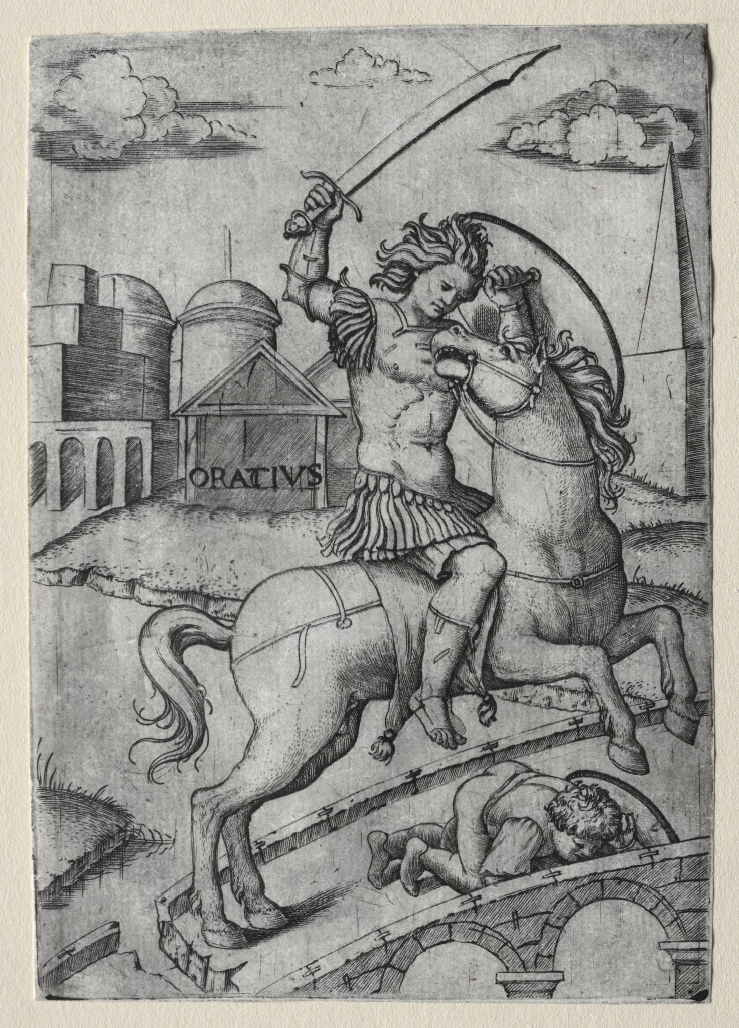 Horatius Cocles Defending the Sublician Bridge, detail