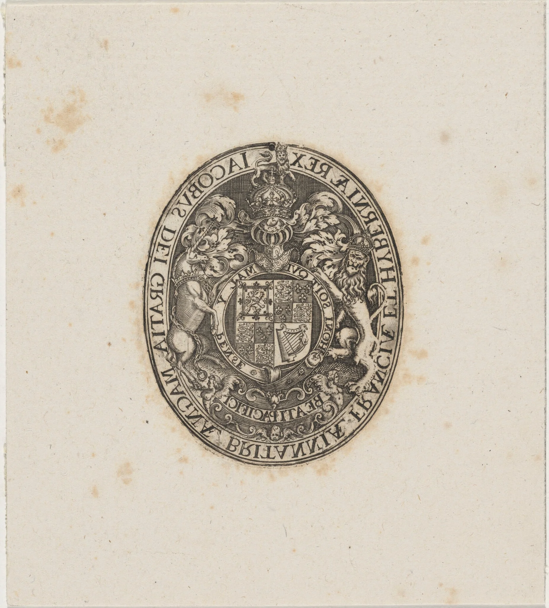 Shield of James I, detail