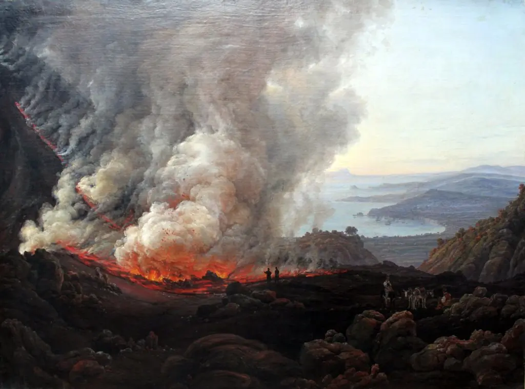 Der Ausbruch des Vesuv im Dezember 1820, by Johan Christian Dahl, oil, 1826