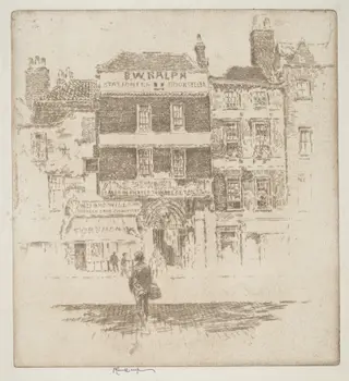 St. Bartholomew's Gate, by Joseph Pennell, ink, 1907