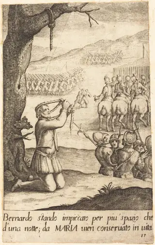 Bernardo, by Jacques Callot, ink, 1619