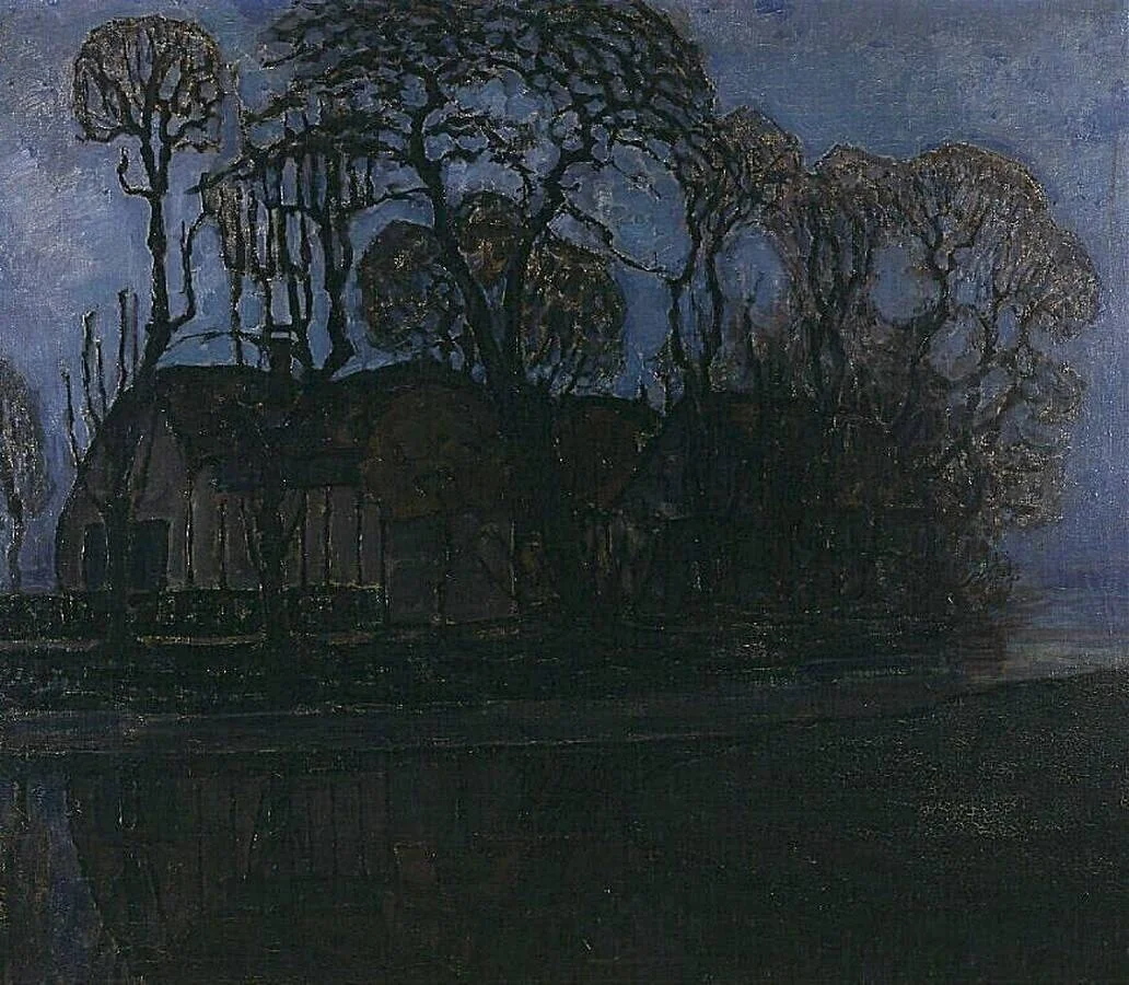 Farm in Duivendrecht at evening, detail