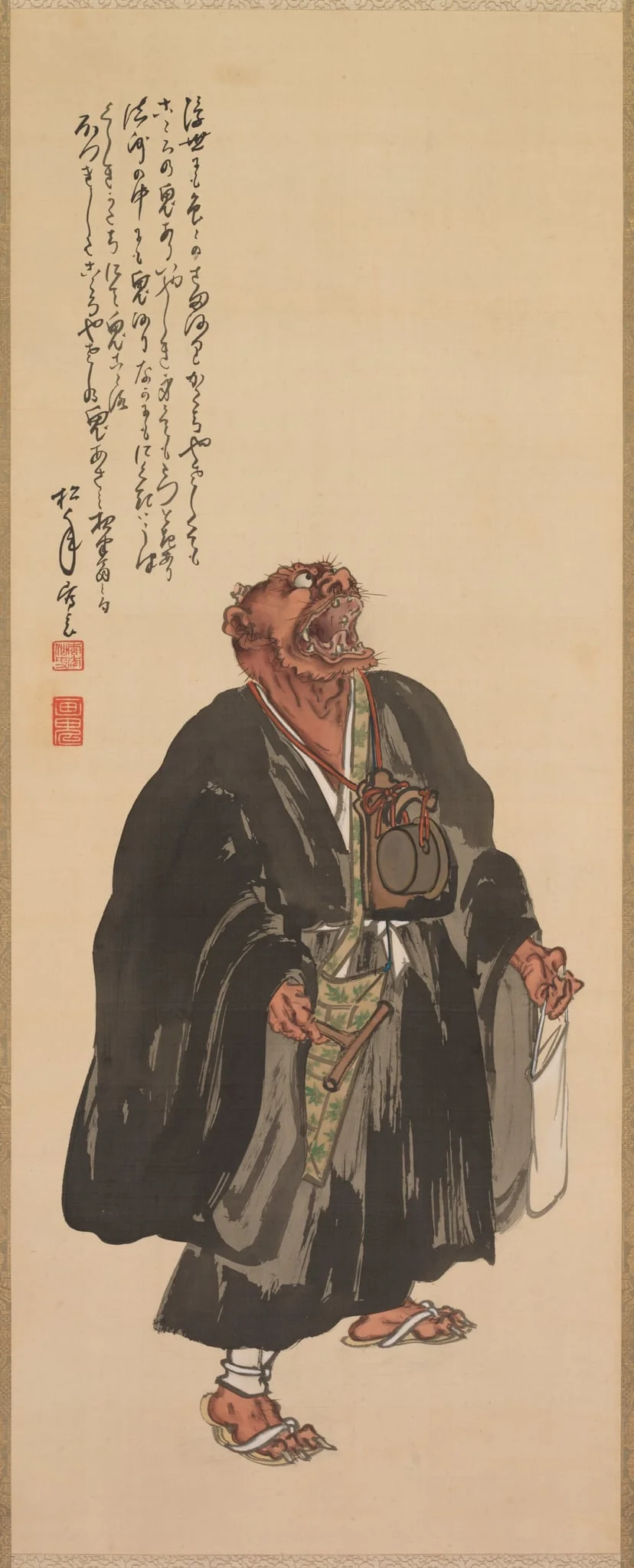 Demon Intoning the Name of the Buddha, detail