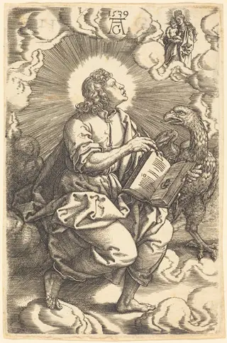John, by Heinrich Aldegrever, ink, 1539