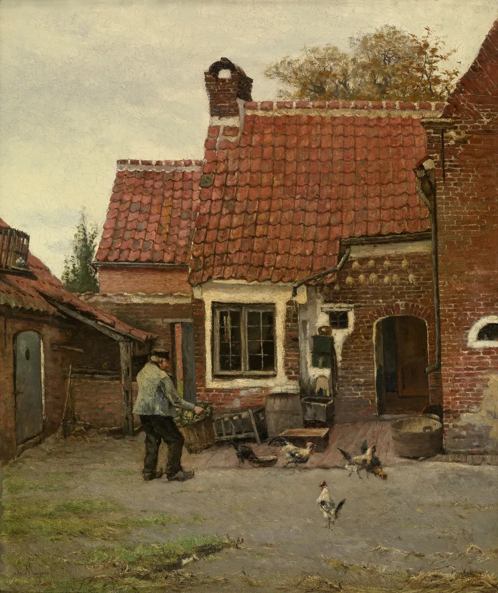 At my Neighbour, by Isidore Meyers, oil, 1886