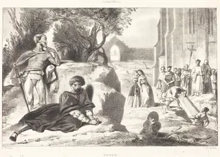 Scenes from Faust, by Louis-Candide Boulanger, ink, 1834