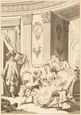 Le mari confesseur, by Antoine-Jean Duclos, ink, 1776