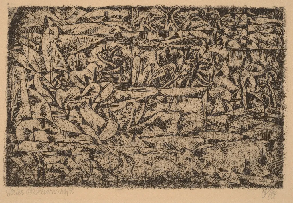 Garden of Passion (Garten der Leidenschaft), by Paul Klee, ink, 1913