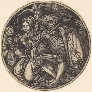 The Flute Player, by Master WI, ink, 1506