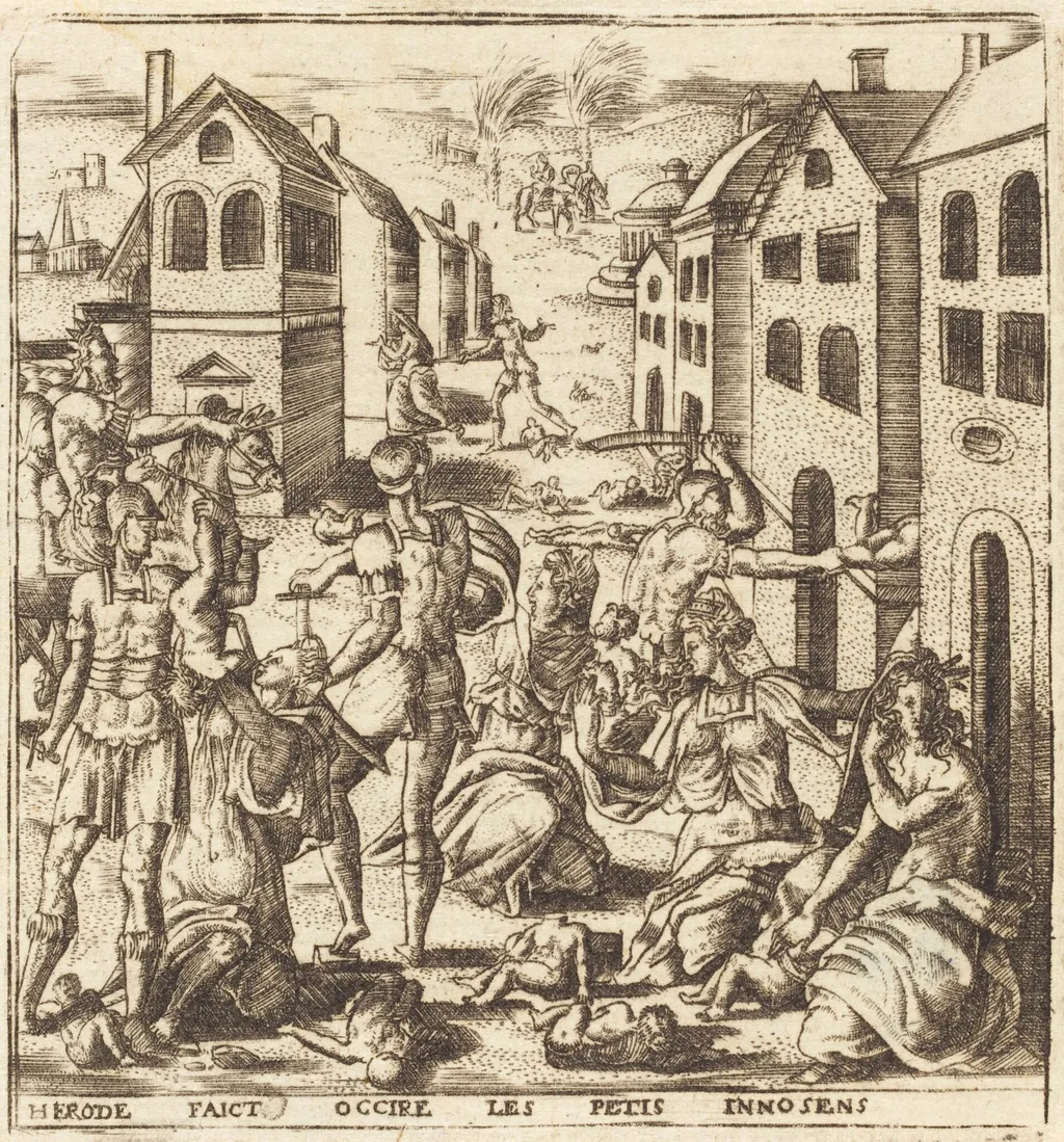 The Massacre of the Innocents, by Léonard Gaultier, ink, 1578