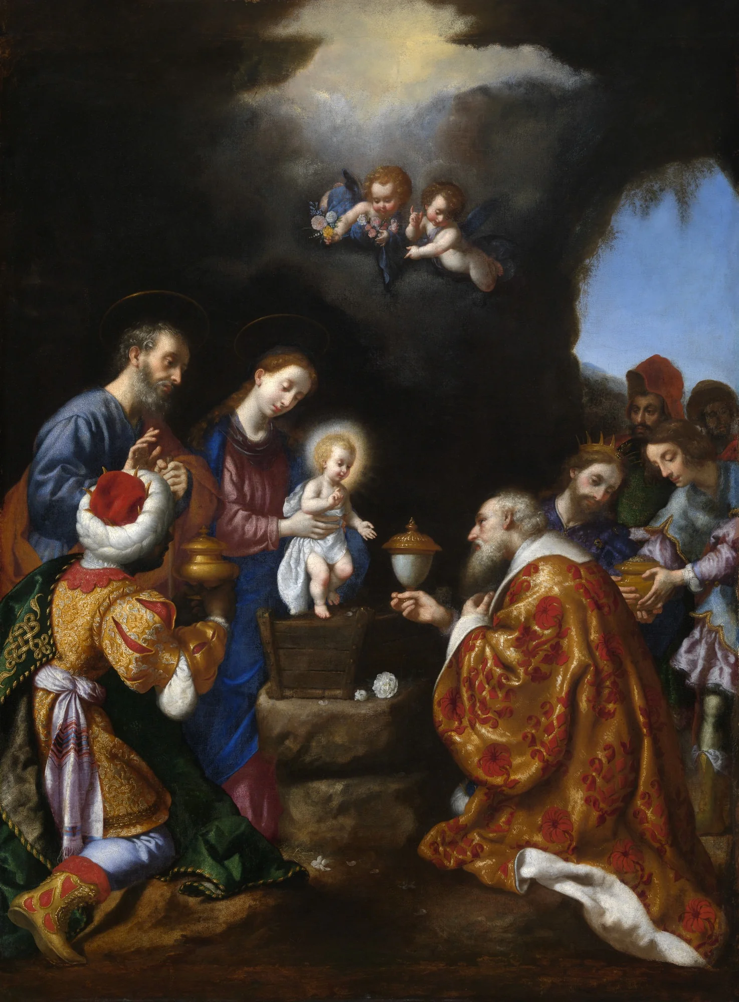 Anbetung der Könige, detail