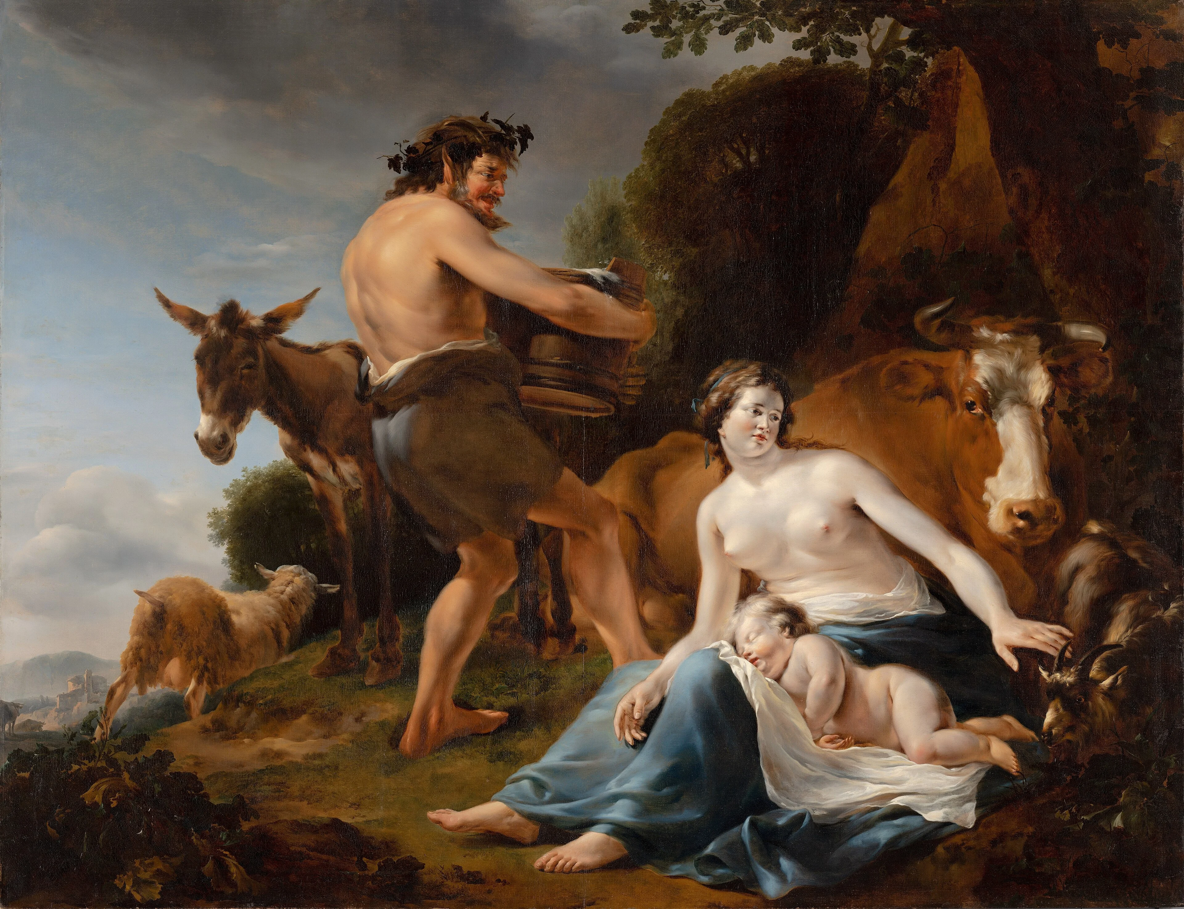 The infancy of Zeus, detail