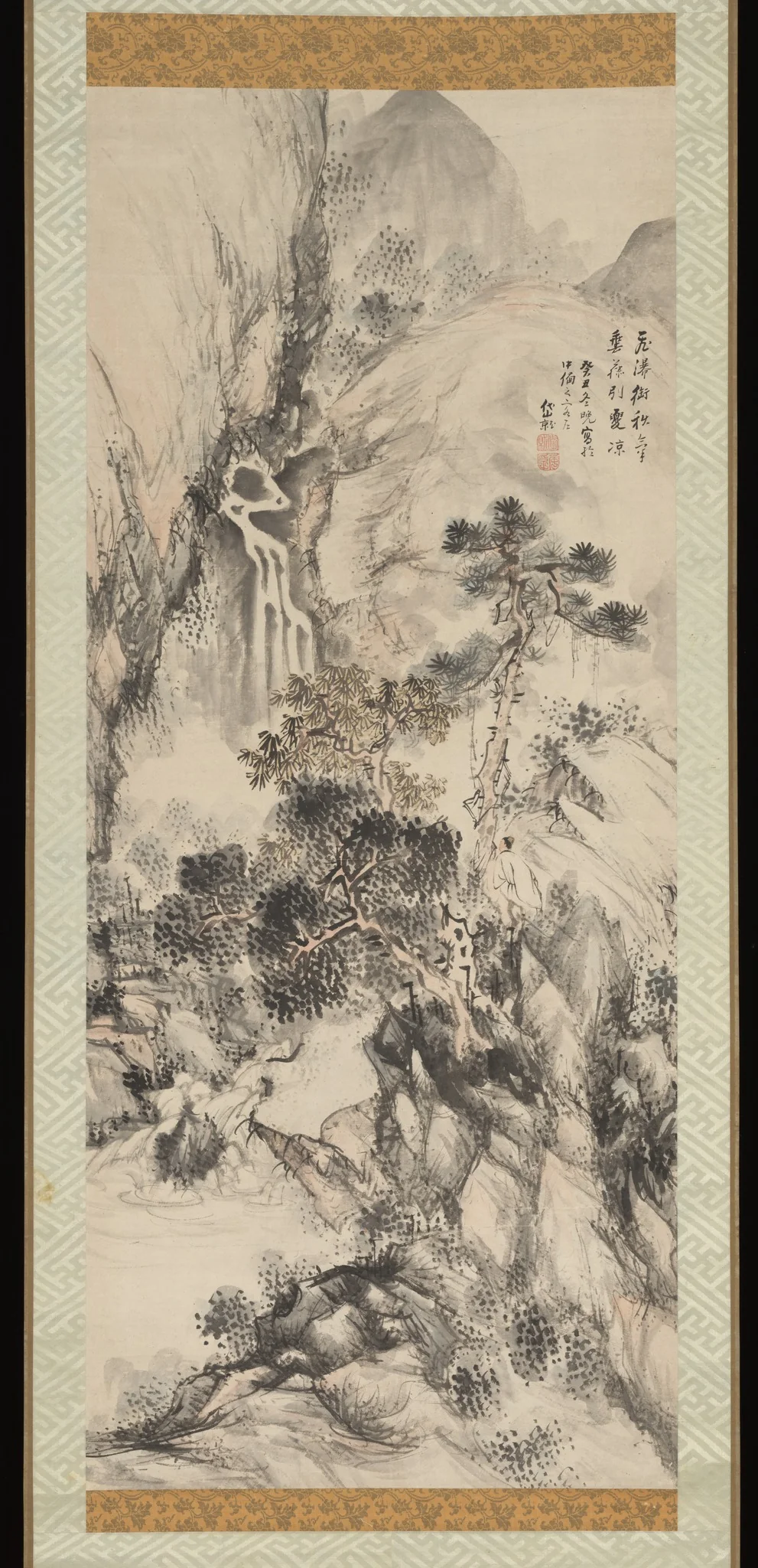 Viewing a Waterfall, detail