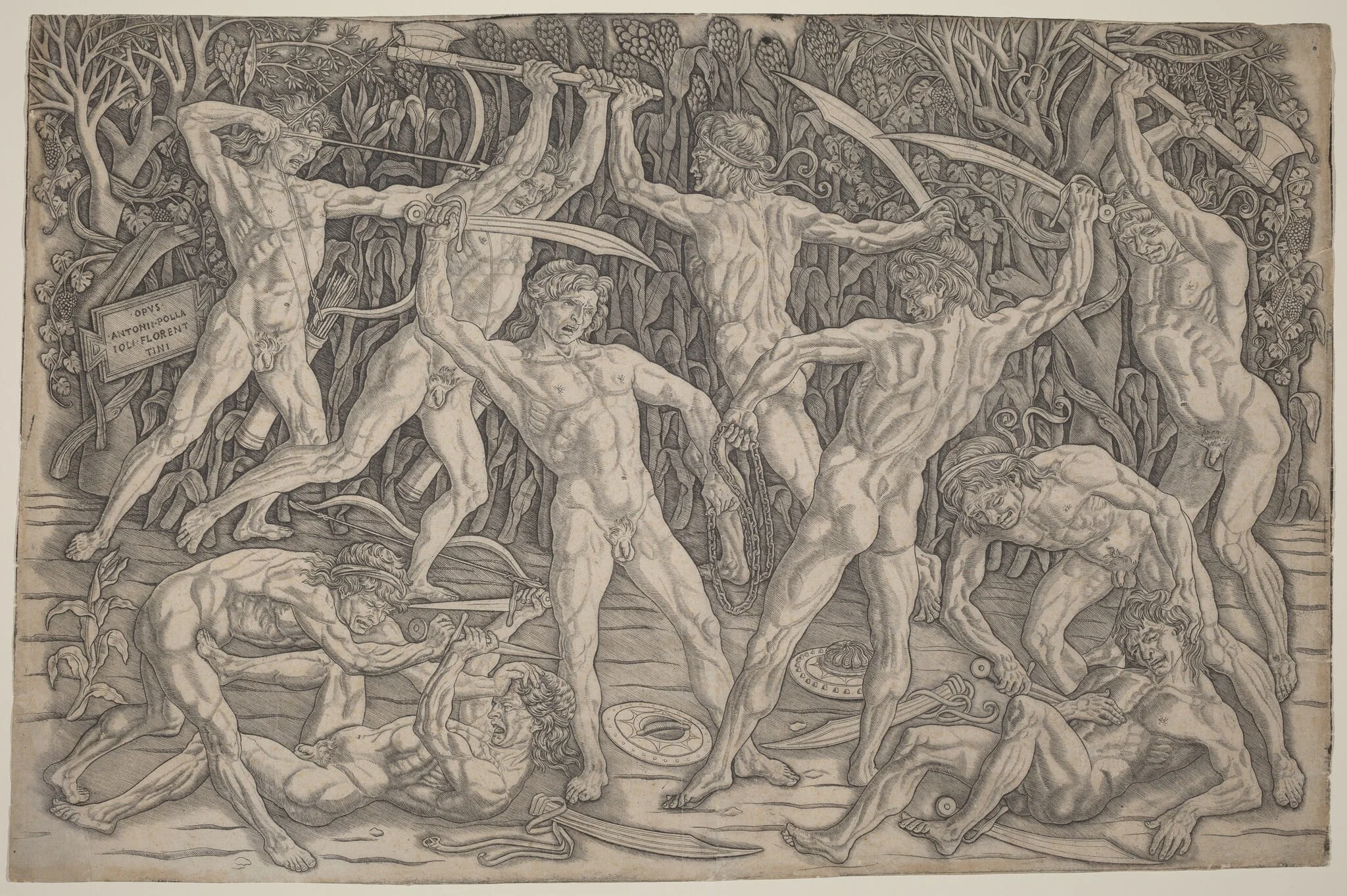 Battle of the Nudes, detail