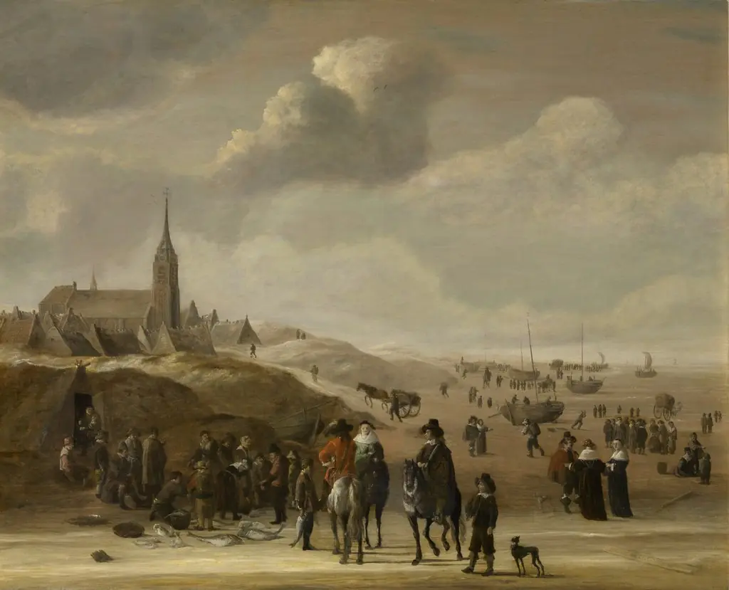 Scheveningen, by Cornelis Beelt, oil, 1655