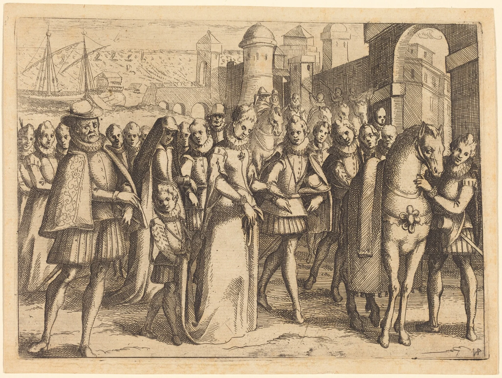 Arrival at Valencia, detail