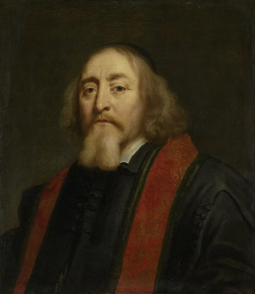 Jan Amos Comenius (Komensky) (1592-1670). Czech humanist and pedagogue. Exiled as a leader of the Moravian or Bohemian Brethren and settled in Amsterdam in 1656, by Jürgen Ovens, oil, 1650