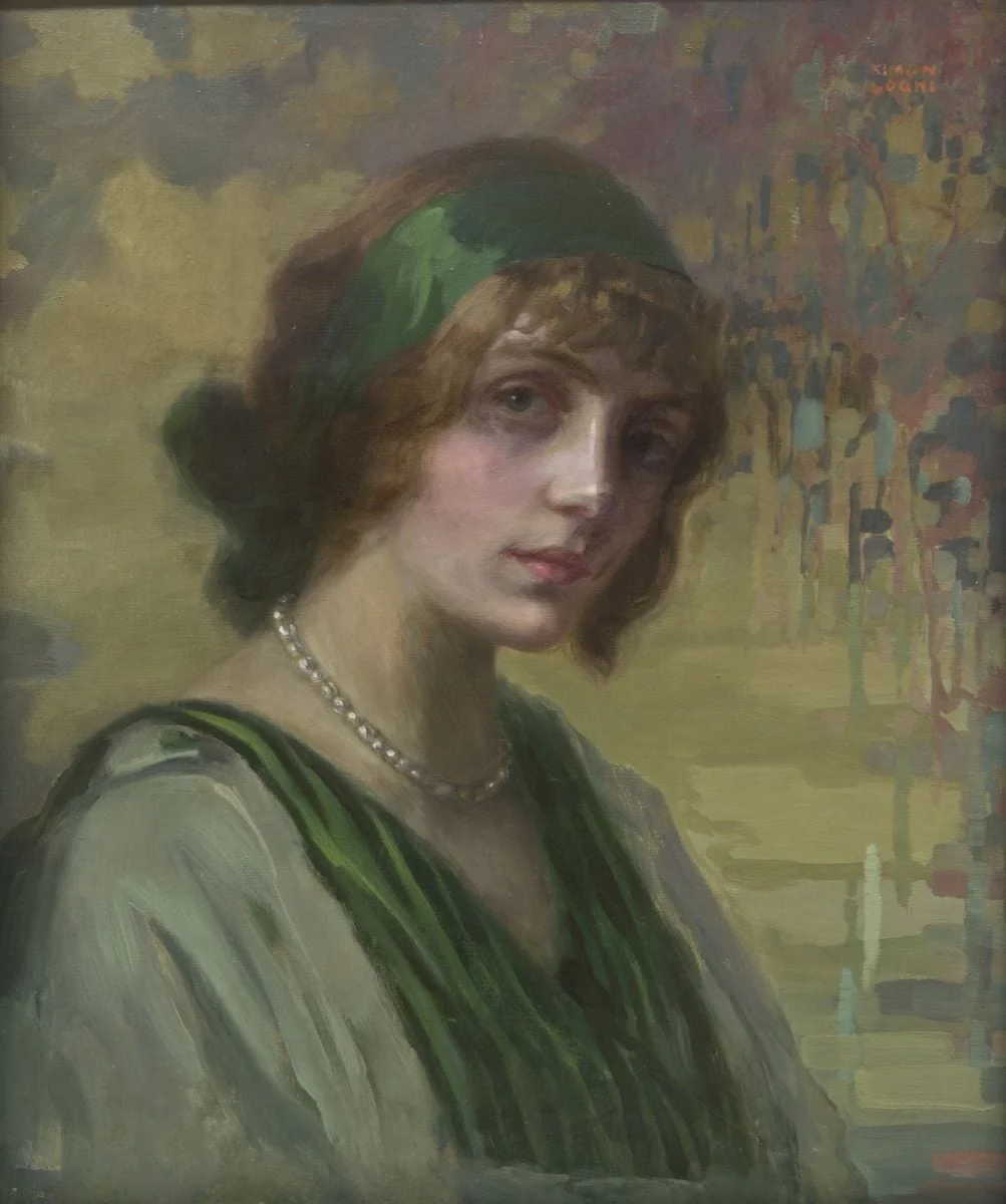 Femeie în verde, detail