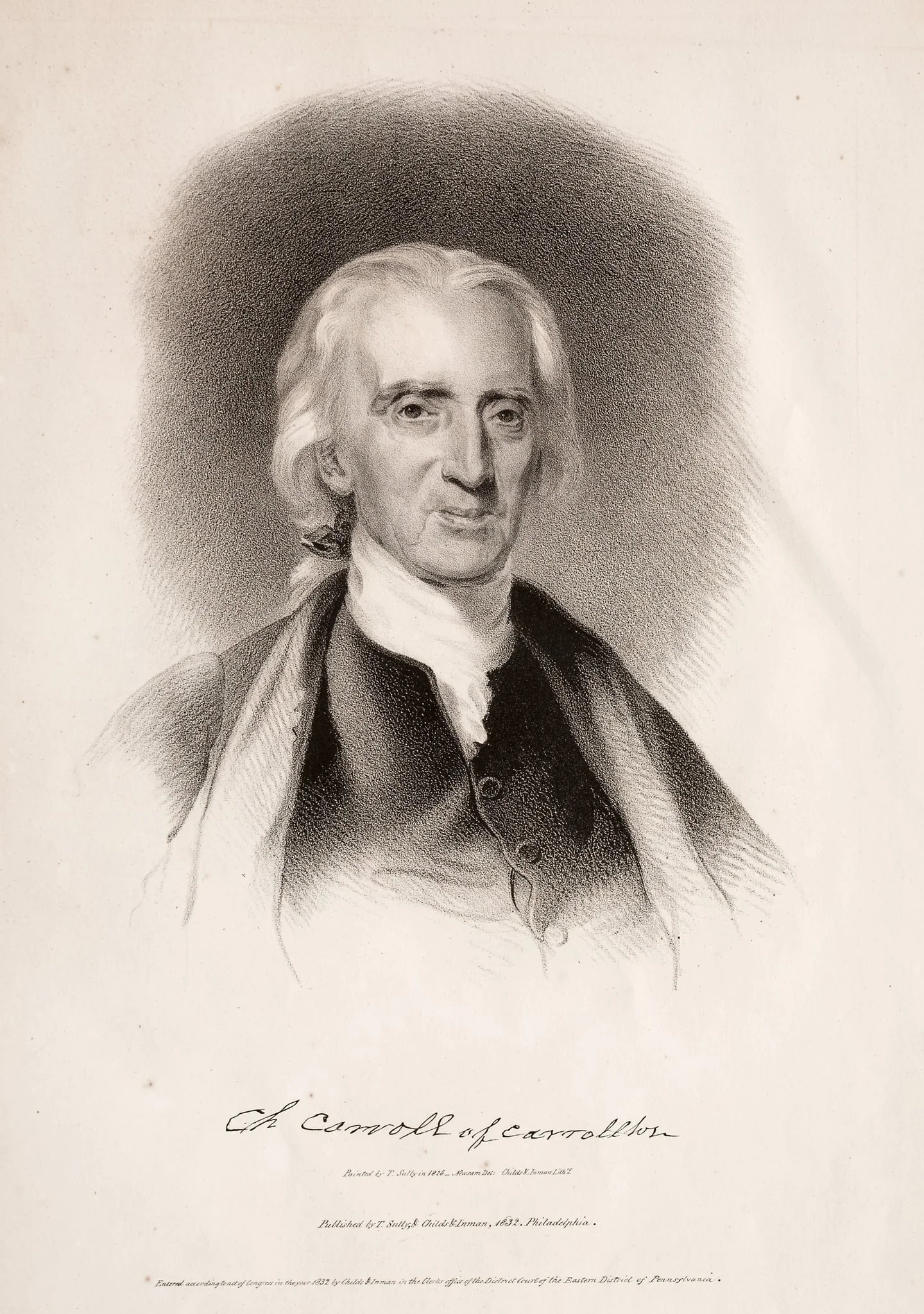 Charles Carroll of Carrollton, Maryland, detail